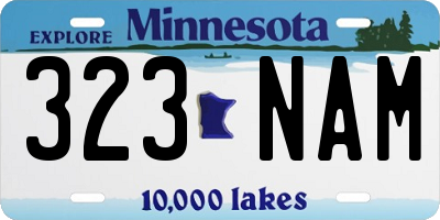 MN license plate 323NAM