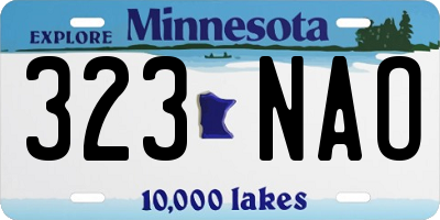 MN license plate 323NAO