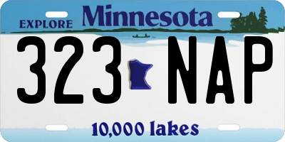 MN license plate 323NAP
