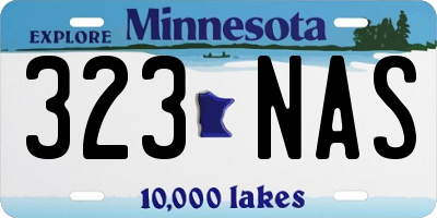 MN license plate 323NAS