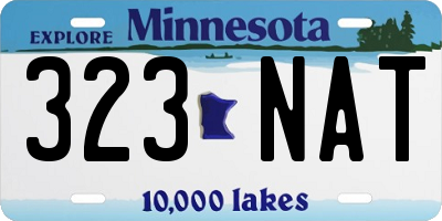 MN license plate 323NAT