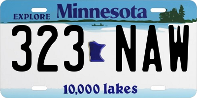 MN license plate 323NAW