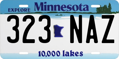 MN license plate 323NAZ