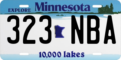 MN license plate 323NBA