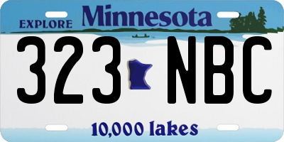 MN license plate 323NBC