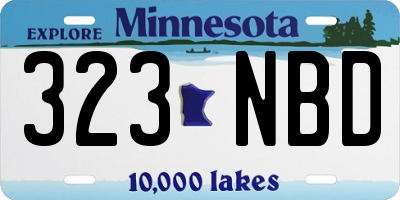 MN license plate 323NBD