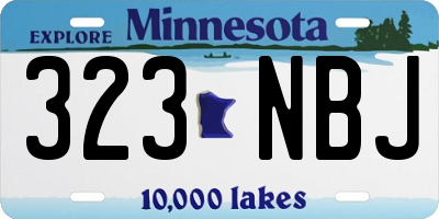 MN license plate 323NBJ