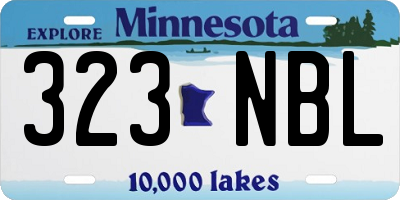 MN license plate 323NBL
