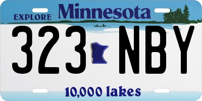 MN license plate 323NBY
