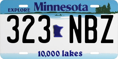 MN license plate 323NBZ