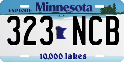 MN license plate 323NCB