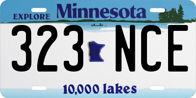 MN license plate 323NCE