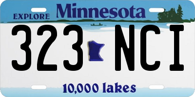 MN license plate 323NCI