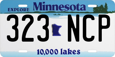 MN license plate 323NCP
