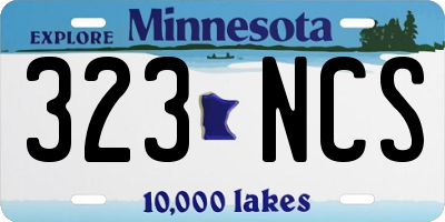 MN license plate 323NCS