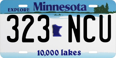 MN license plate 323NCU