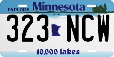 MN license plate 323NCW