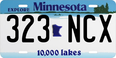 MN license plate 323NCX