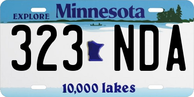 MN license plate 323NDA