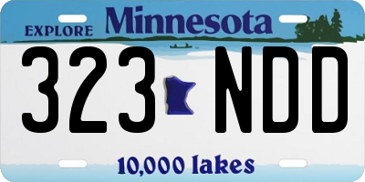 MN license plate 323NDD