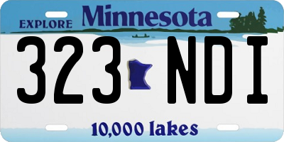 MN license plate 323NDI