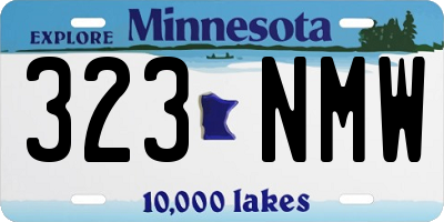 MN license plate 323NMW