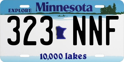 MN license plate 323NNF