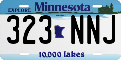 MN license plate 323NNJ