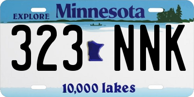 MN license plate 323NNK