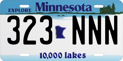 MN license plate 323NNN