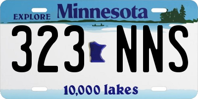 MN license plate 323NNS