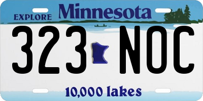 MN license plate 323NOC