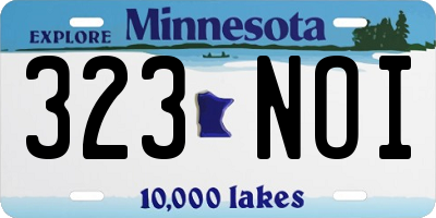 MN license plate 323NOI