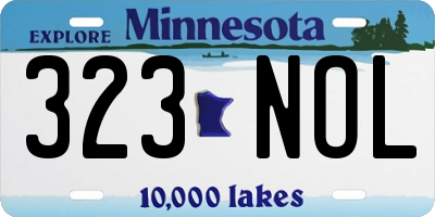 MN license plate 323NOL