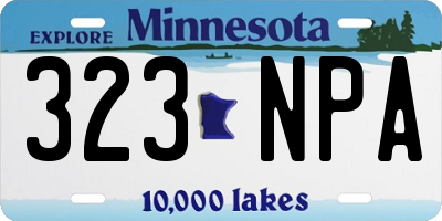 MN license plate 323NPA