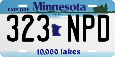 MN license plate 323NPD