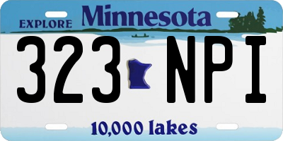 MN license plate 323NPI
