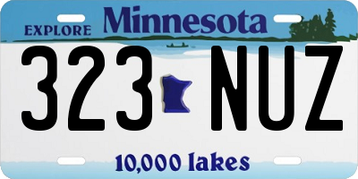 MN license plate 323NUZ