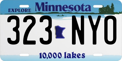 MN license plate 323NYO