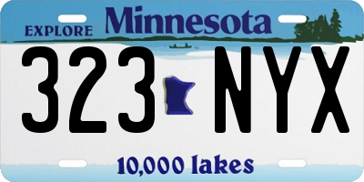 MN license plate 323NYX