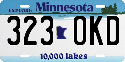 MN license plate 323OKD