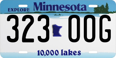 MN license plate 323OOG