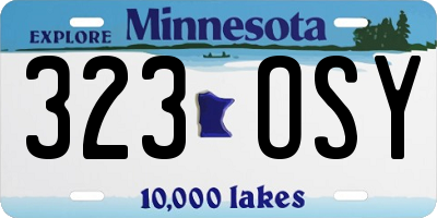 MN license plate 323OSY
