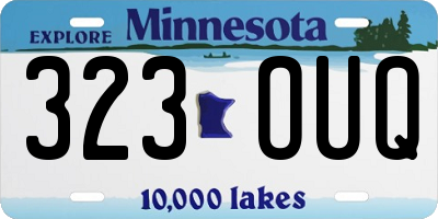 MN license plate 323OUQ