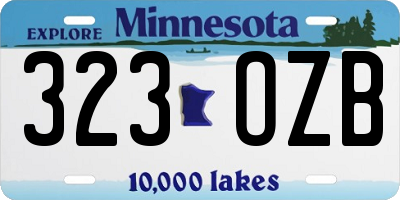 MN license plate 323OZB