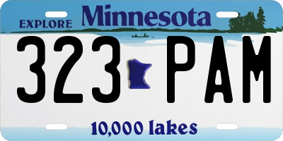 MN license plate 323PAM