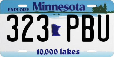 MN license plate 323PBU