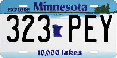 MN license plate 323PEY