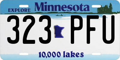 MN license plate 323PFU