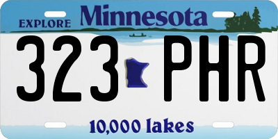 MN license plate 323PHR